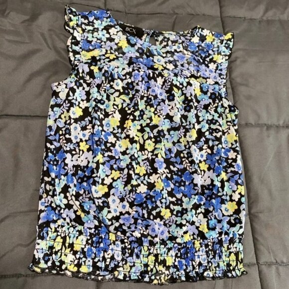 BCX Tops - BCX Floral Sleeveless Tank